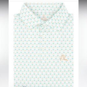 Rhoback Koopa Performance Polo - peach and mint golf cart themed
